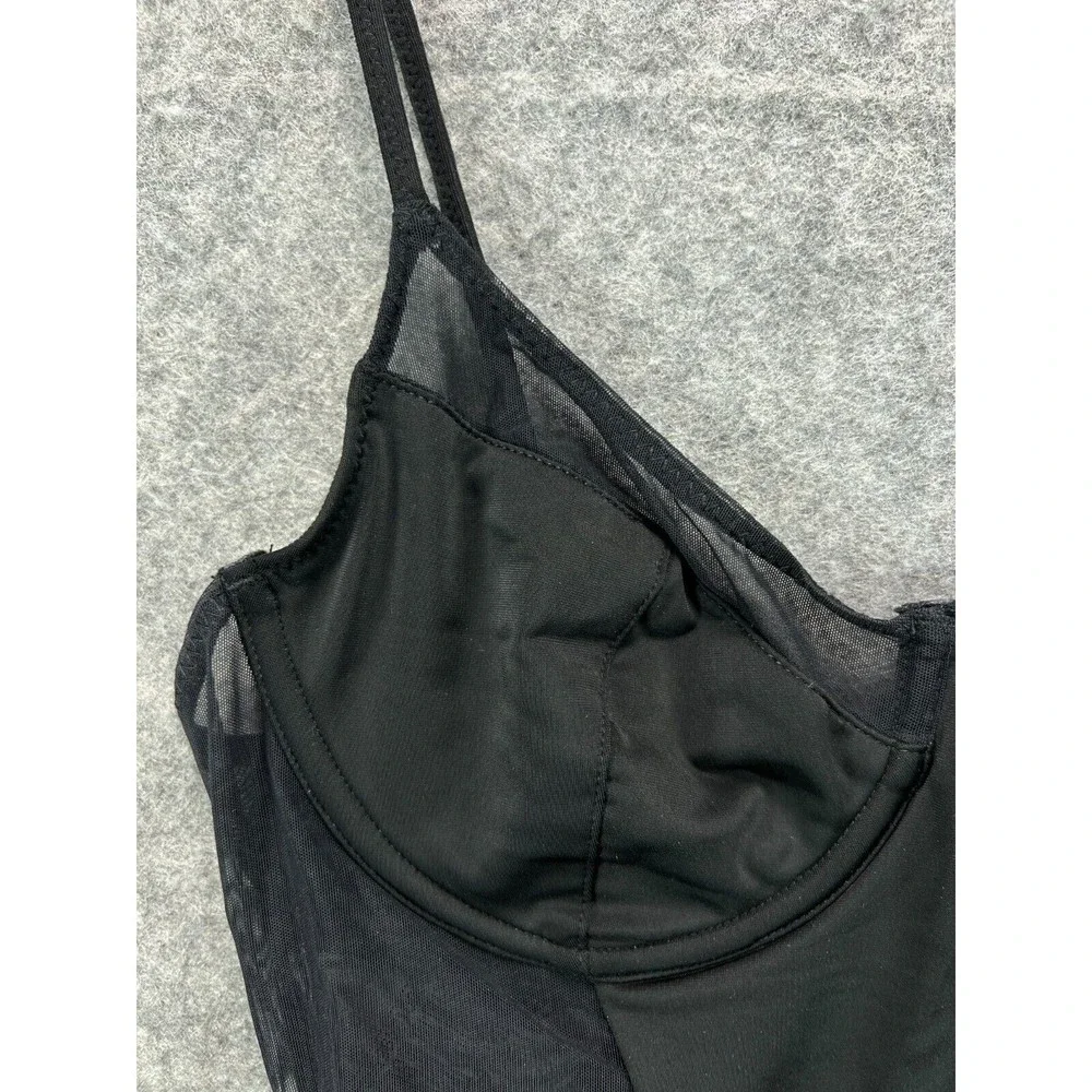 NWT Solid & Striped The Spencer Mesh Cutout 1 Piece Swimsuit Womens Medium Black - Picture 6 of 11